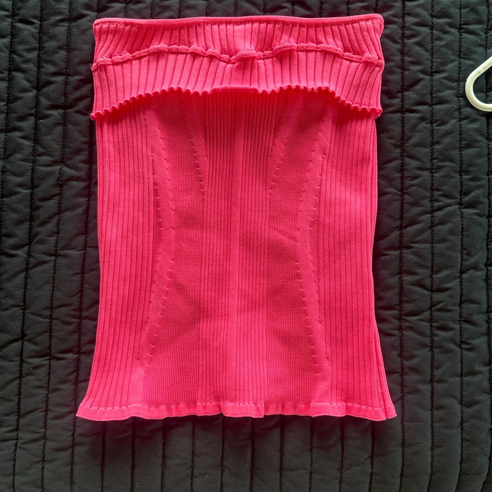 Jacquemus Fuchsia Ribbed Mini Skirt